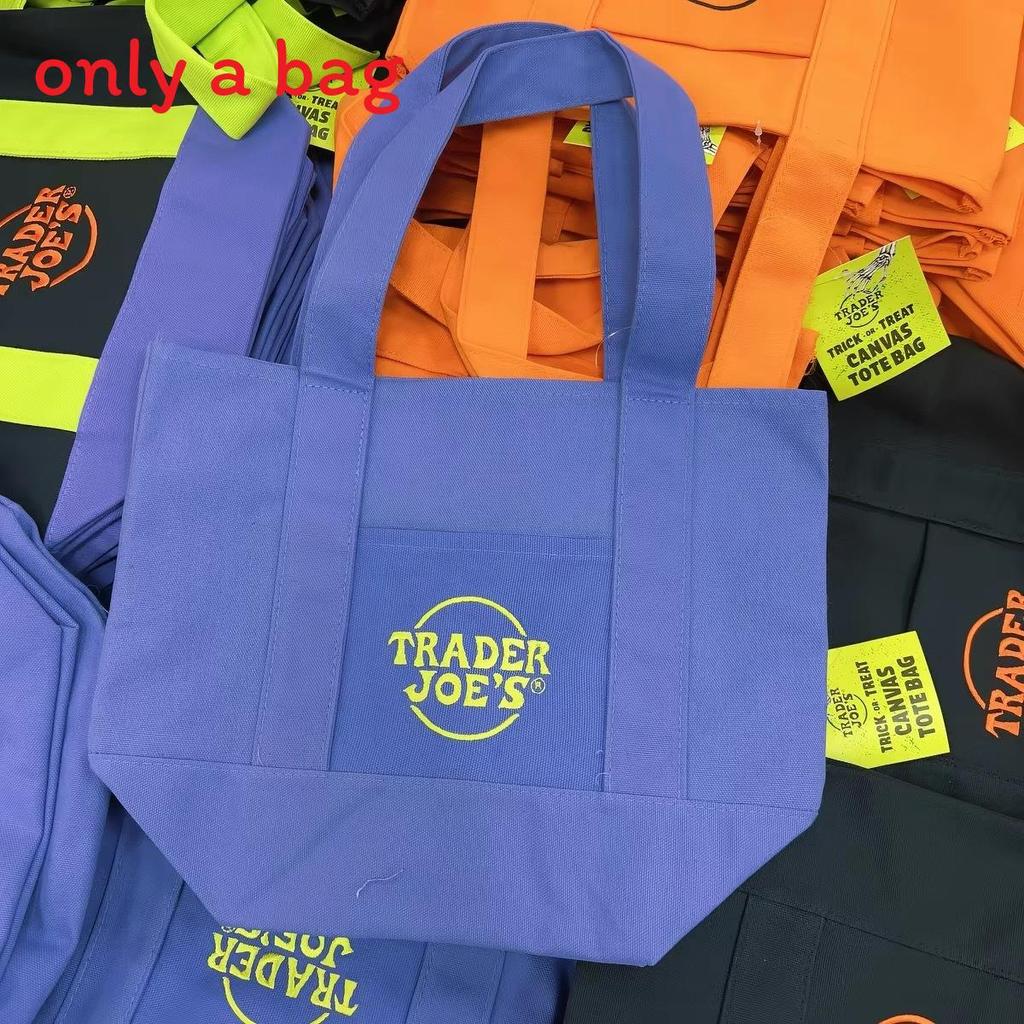 Мини-сумка-тоут Trader Joes, холщовая, экологичная, большая вместимость, для покупок и повседневного использования