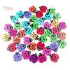 BL 100Pcs 2 Holes Ladybug Shape Wooden Buttons Clothes Sewing Scrapbook