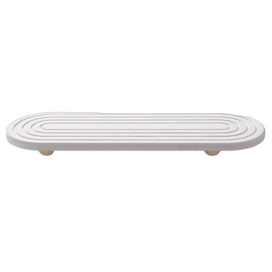 Anti-Slip Kitchen Sink Mat with Leak-Proof Groove Design Quick Drying Diatomaceous Earth Stone Tray