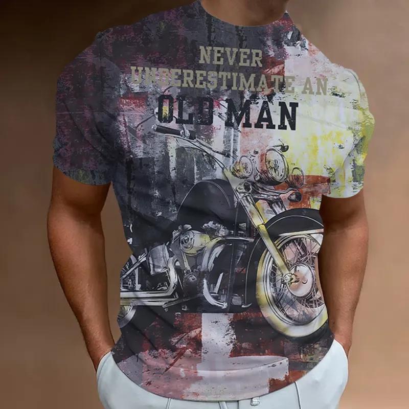 Мужская мотоциклетная футболка Violent с 3D принтом орла и графикой, уличная одежда в стиле ретро, свободная удобная футболка большого размера, топ
