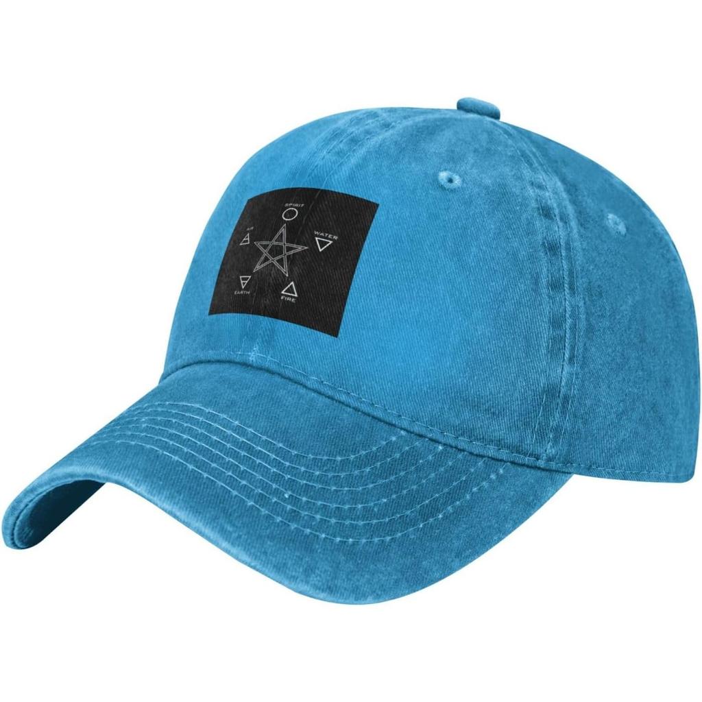 Wicca Pentagram Baseball Cap Washed Cotton Dad Hat Adjustable Outdoor Casual Golf Cap