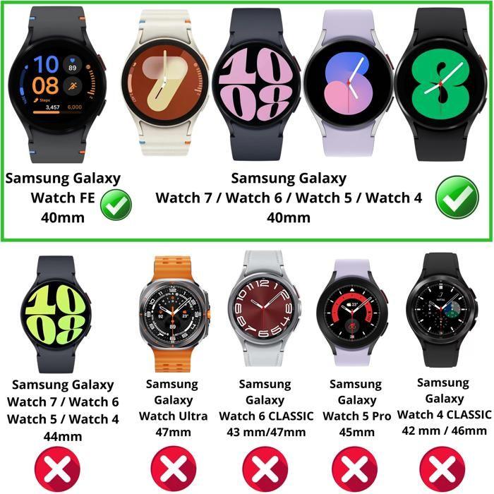 Verre Trempé pour Samsung Galaxy Watch FE 40mm [Lot de 2] Film Protection Ecran Montre Anti Rayure Phonillico®