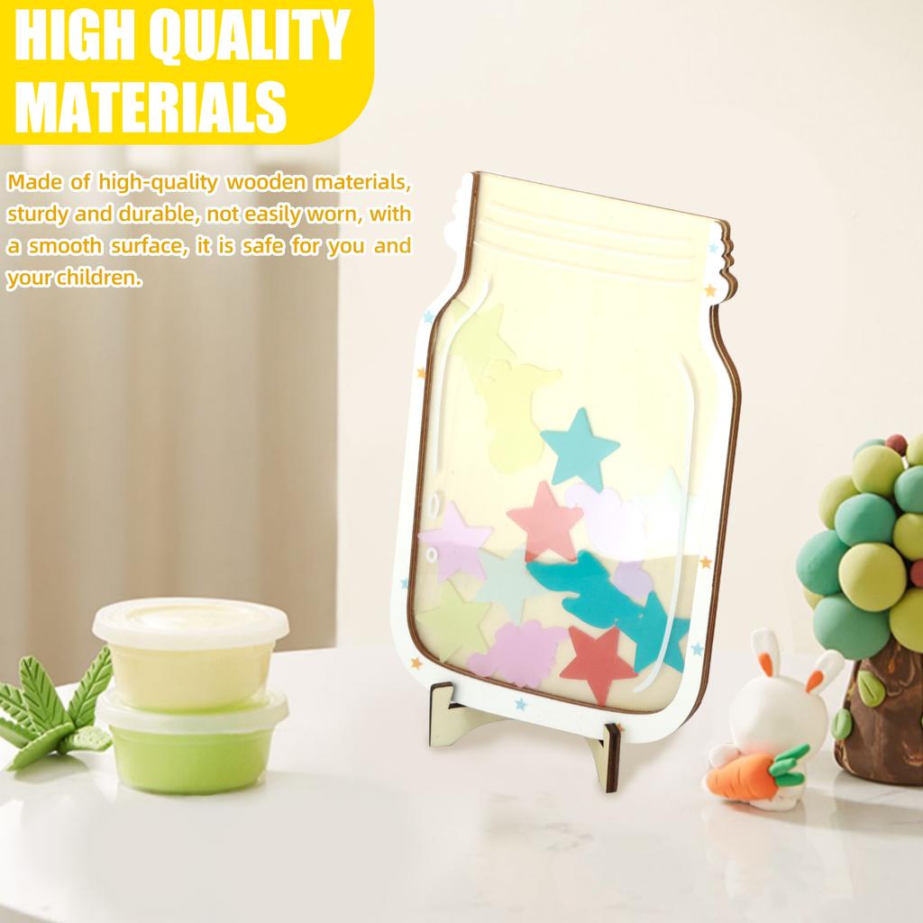 2 Pcs Reward Jars for Kids Wood Personalized Dinosaurs and Stars Jar Reward System Magnetic Reward Jar Multifunctional Incentive