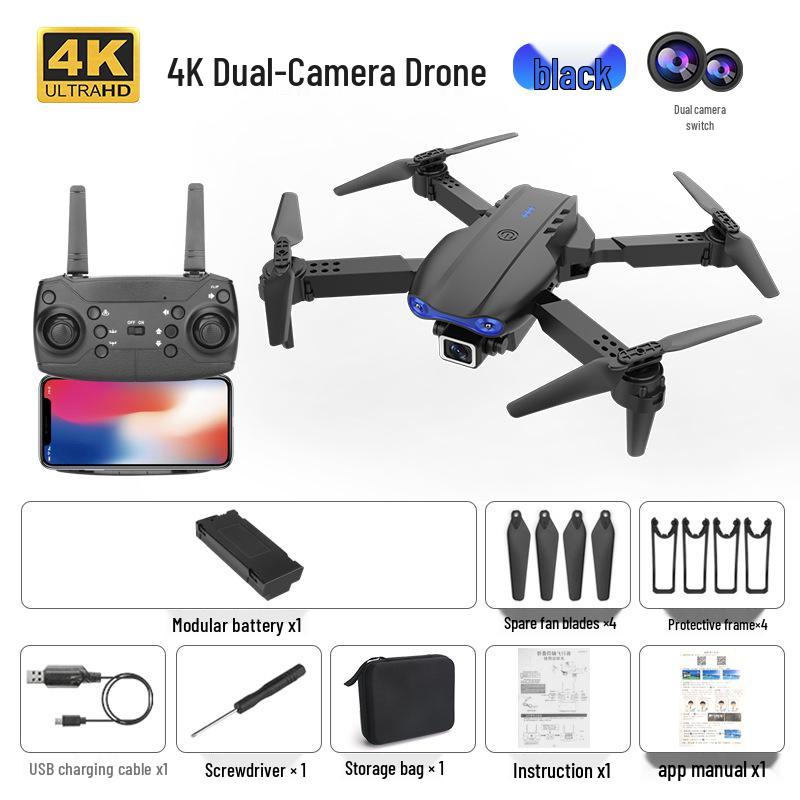 Складной 4K HD дрон E99pro K3 с пультом дистанционного управления и четырехкоптерной аэрофотосъемкой