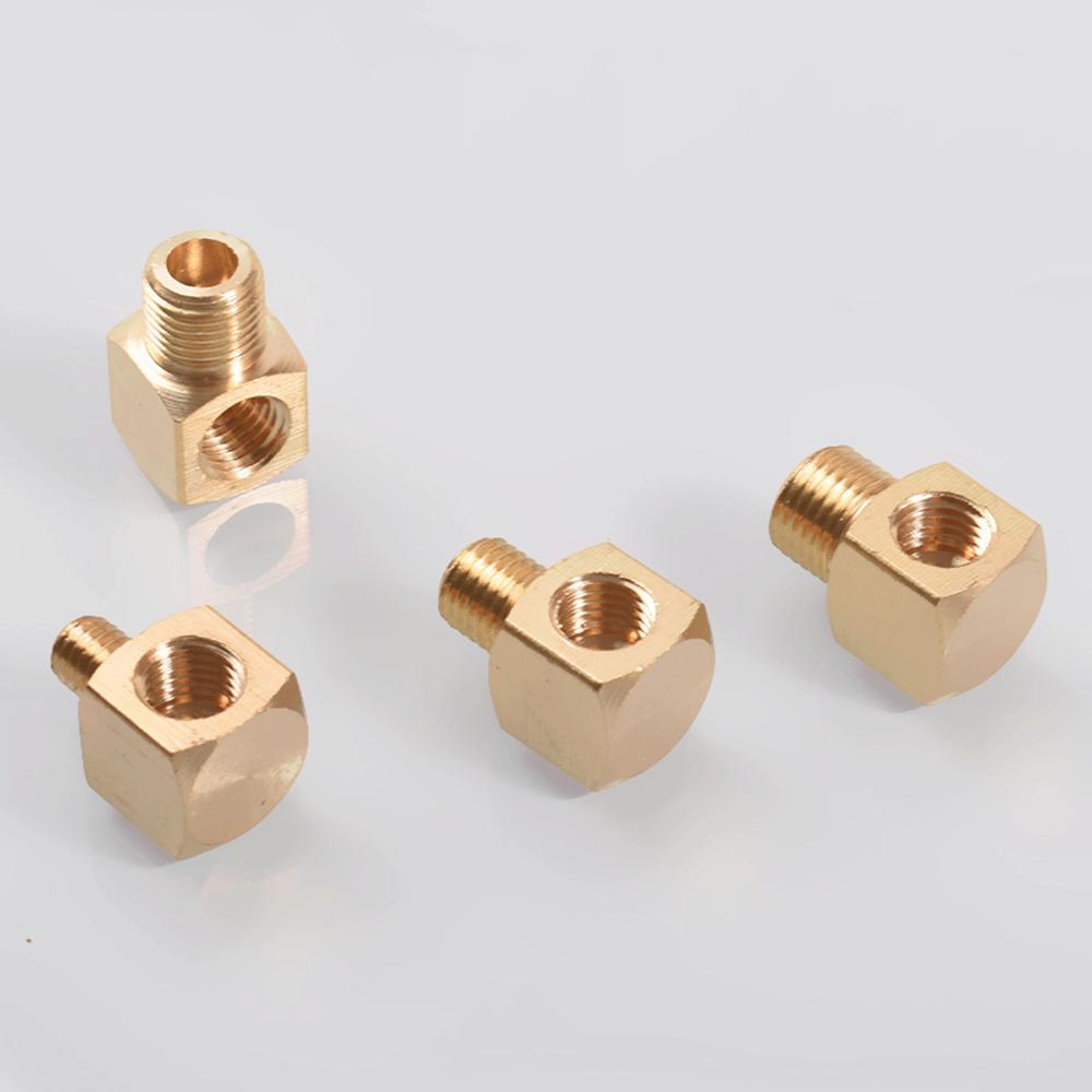 M6 M8 M10 1/8" 1/4" 3/8" BSP Female Male Brass 90 Degree Elbow Pipe Fitting Coupler Connector Water Lubrication Tubing Block