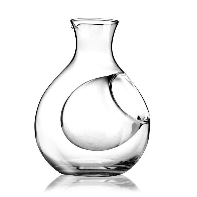 250ml Glass Wine Bottle Hole Sake Ice Jug Hamster Nest Cooling Brandy Whiskey Beer Decanter Transparent Wine Carafe Superior Bar Tools
