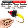 5/10Pcs Realistic Insect Red Beadhead Midges Nymph Bait  Dry Fly Trout/Bass/Carp/ Fishing Lure With Flies Box