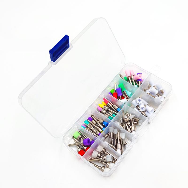 Набор кистей для полировки зубов, белая, красочная, плоская, острая, в форме чаши, головка, угловая, низкоскоростная полировальная щетка