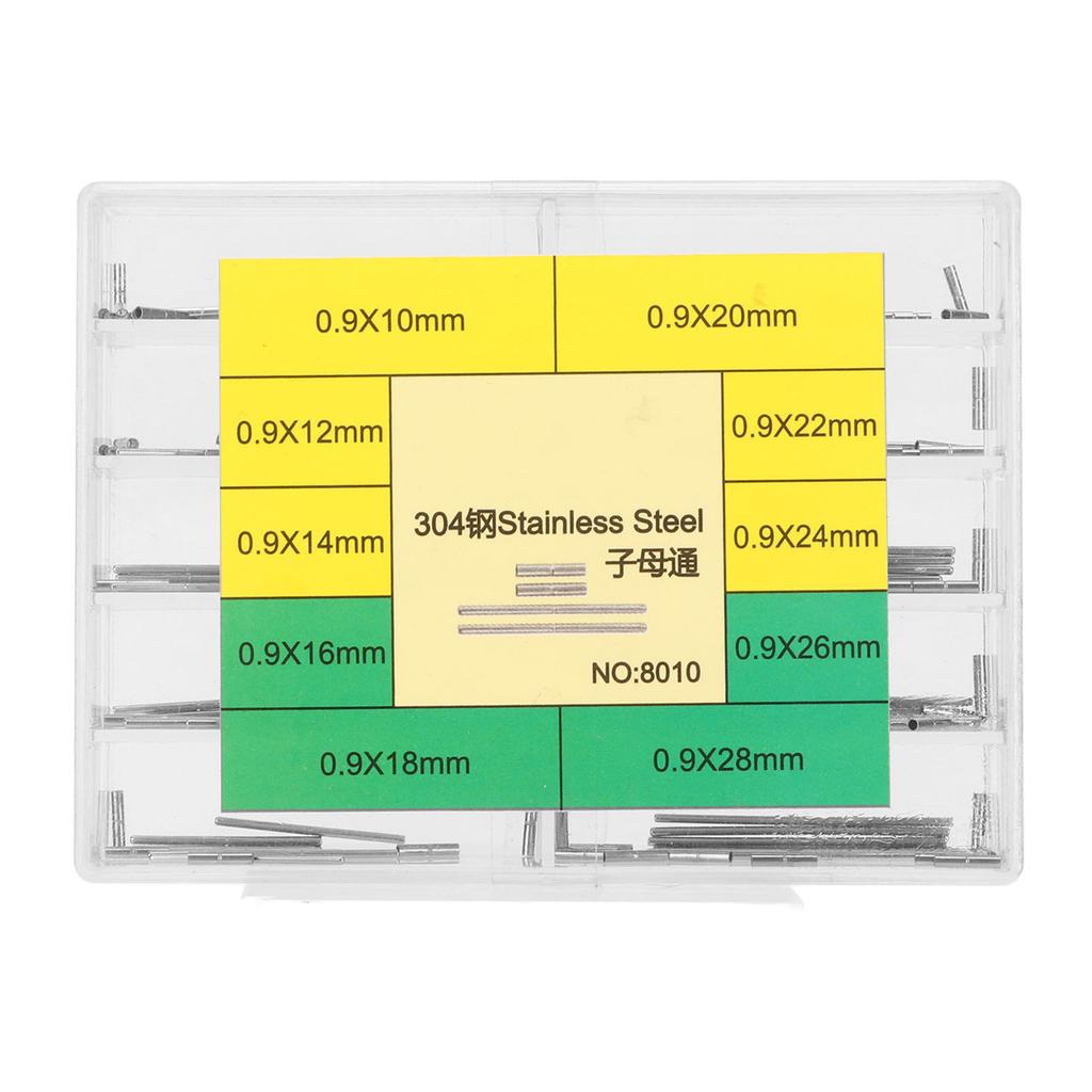 Watch Notched Tubes and Pins Set Watch Band Strap Tube Pin Assortment Kit Repair Accessory for