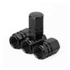 Benrii Tire Air Valve Cap, Black, Set of 4, Car, Motorcycle, Dress Up Parts,