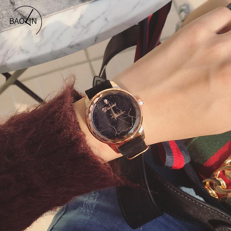 Gypsophila Watch Women's Fashion Trend Quartz Watch Starry Sky Ladies Watch Lightning Fashion Watch