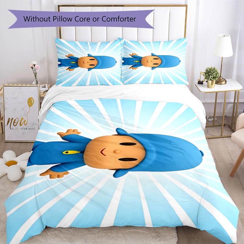 Pocoyo Comforter Cover Set Design for Bedrooms Machine Washable Christmas Gift