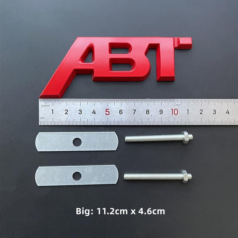 3D Metal ABT Logo Grill Emblem Car Trunk Badge Sticker Accessories