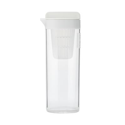 Бутылка для воды MUJI с горизонтальным ситечком MDC48A2A, белая, прибл.. 1 л,