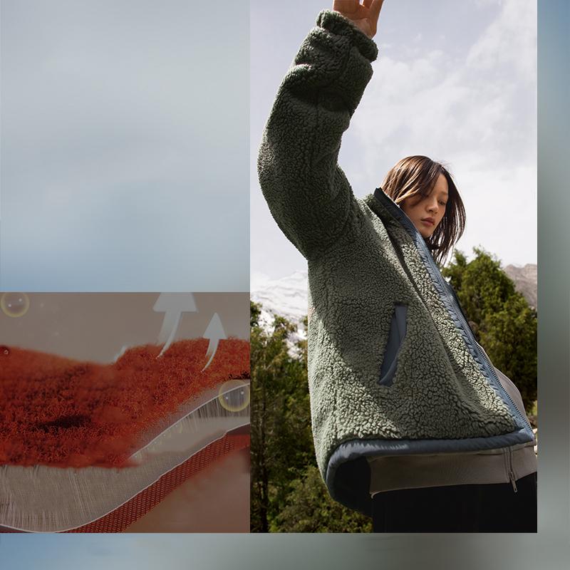 Li Ning CF Su Series однотонная хлопковая куртка с длинными рукавами и воротником-стойкой, унисекс, молочно-коричневая AJMT309-1