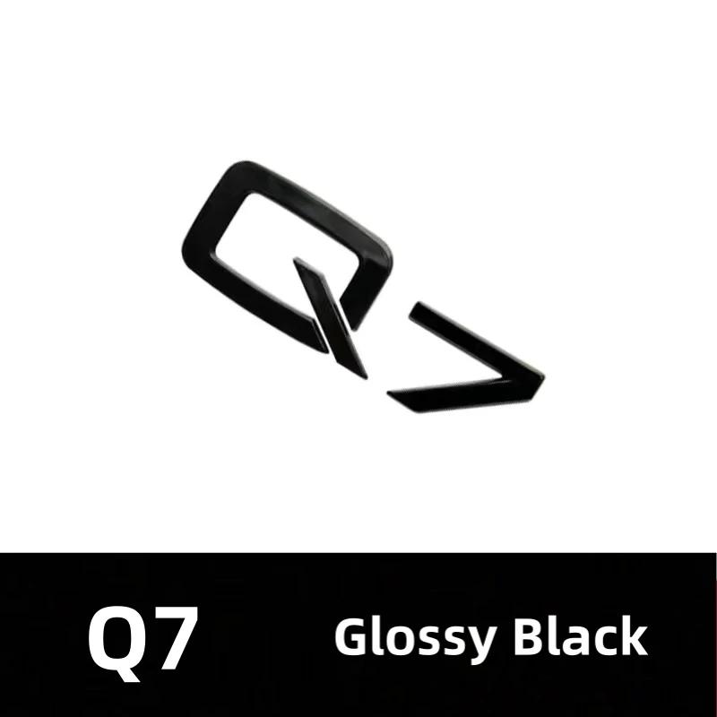 2026 Car Rear Trunk Emblem Sticker For AQ4 A3 A4 A5 A6 A7 A8 Q3 Q5 Q7 Original Size Quarrto Sline Emblem ABS Black Refit Accessories