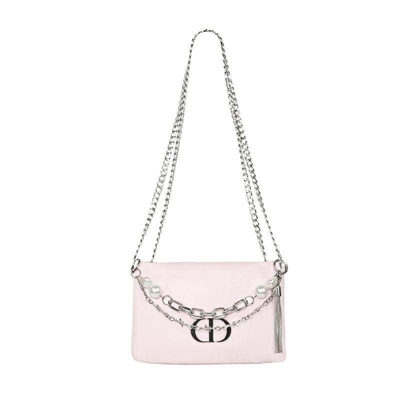 DIOR DIY Style Cosmetic Bag Velvet Hat Gilded Niche Cute Versatile Atmosphere Trendy Girly Sweet Fashion Simple Chain Portable Canvas Crossbody