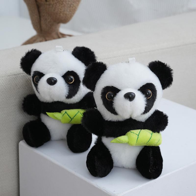 Panda Bamboo Shoots Animal Stuffed Plush Key Chain Toy Children Birthday Gifts
