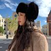 Knitted Lei Feng Hat Warmth Cold Hat Versatile Cycling Coldproof Cap  For Women