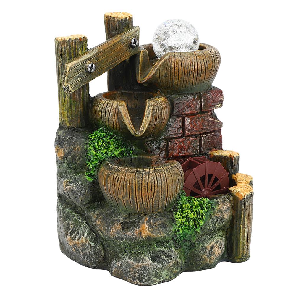 Resin Desktop Fountain Flowing Water Ornament Home Office Table Decoration