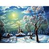 Diamond Painting Snow Scene Cross Stitch Full Round Diamond Embroidery Landscape Tree Rhinestone
