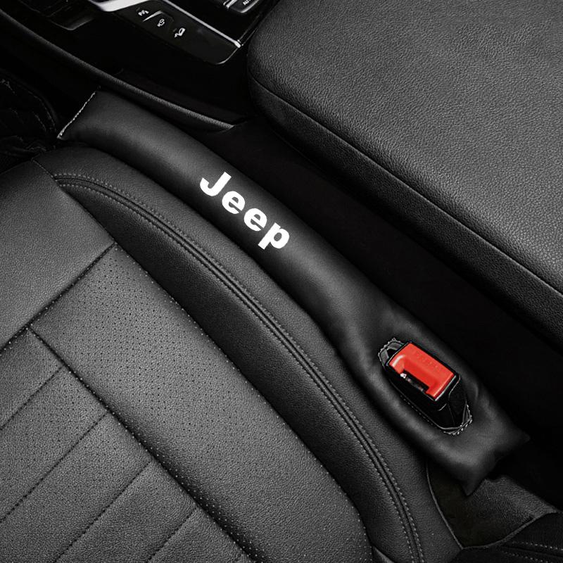 For Jeep Car Interior Seat Gap Plug Leather Filler Leakproof Pads For Jeep Grand Cherokee Wrangler JK Gladiator Compass Reneg