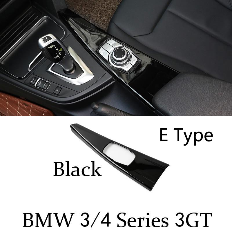 Carbon Fiber Car Styling Interior Gear Shift Knob Cover Multimedia Button Panel Trim Sticker For BMW F30 F32 F34 F36 Accessories