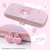 Allone EVA Color Gaming Pouch Sanrio Characters My Melody x 4 x Pink Floral Pattern with Inner Pocket Lightweight Compatible with OLED Double Zipper