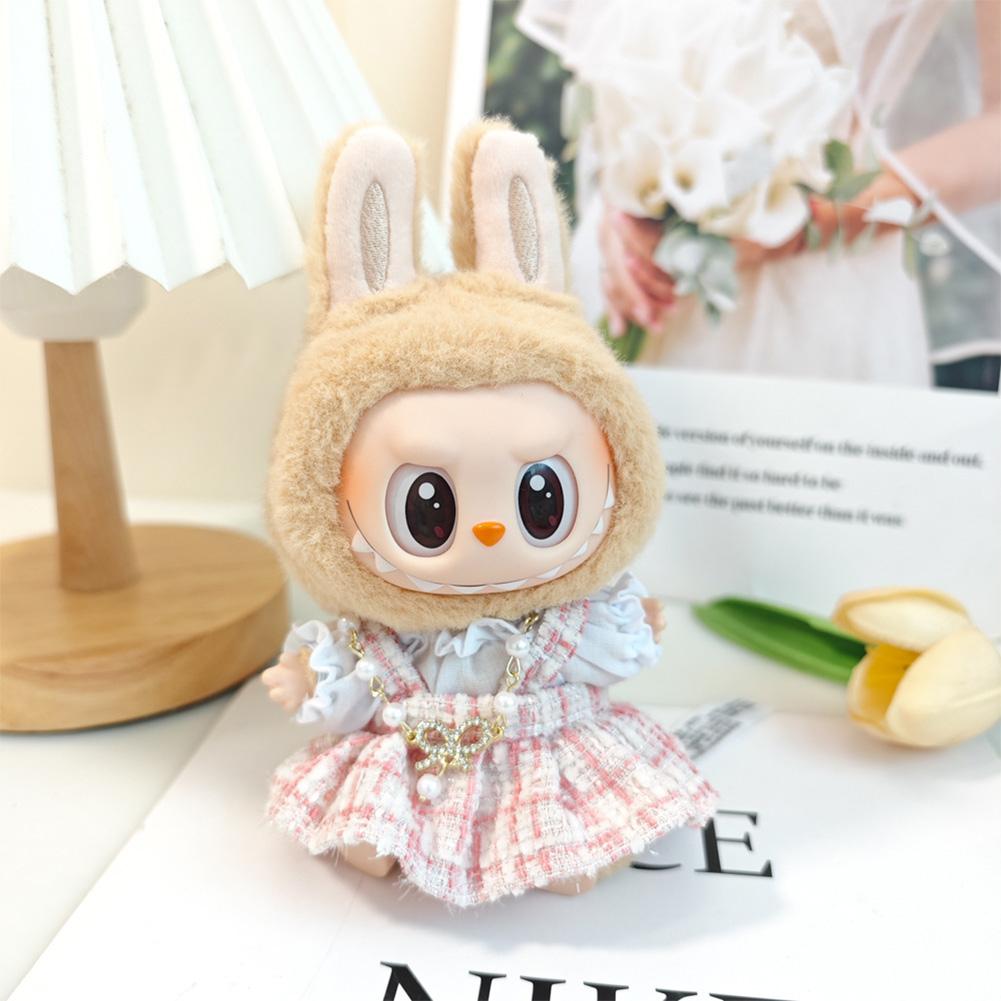 For 17cm Labubu Doll Clothes Fashion Clothes Hoodies Doll Clothes Color Match Hoodies Dolls Accessories Cute Decoration Little Cloths