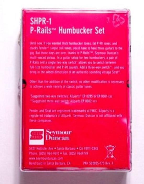 Seymour Duncan Set CREAM product SHPR-1set P-Rails