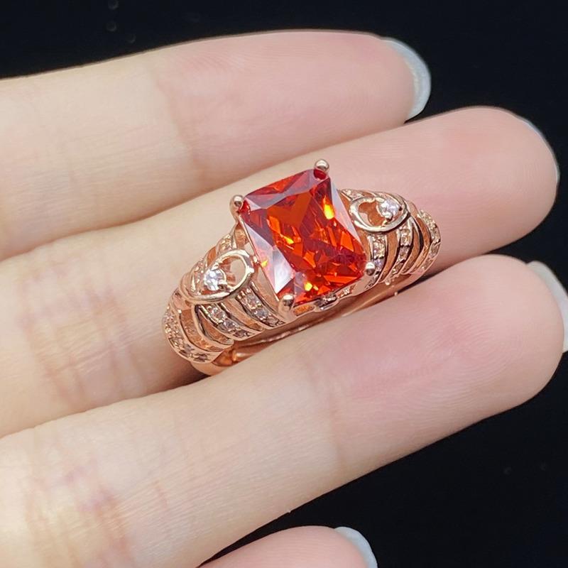 BELLA BOX Fenda Zircon Network Red Live, новый продукт, полый комплект темпераментной группы с открытым кольцом из розового золота 18 карат для женщин