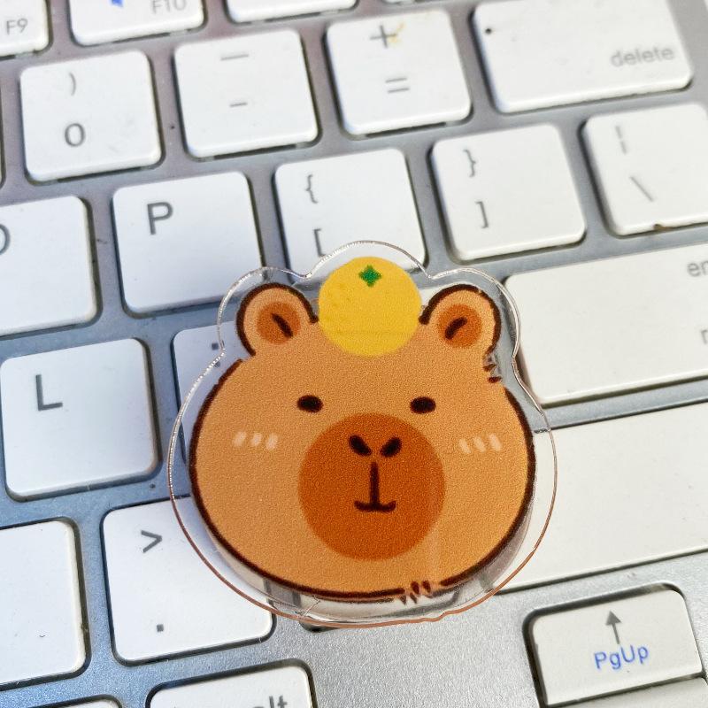 Kawaii Capybara Spring Clips Cartoon Capybara Thick Plastic Spring Clips Office Useful Clips Student Stationery