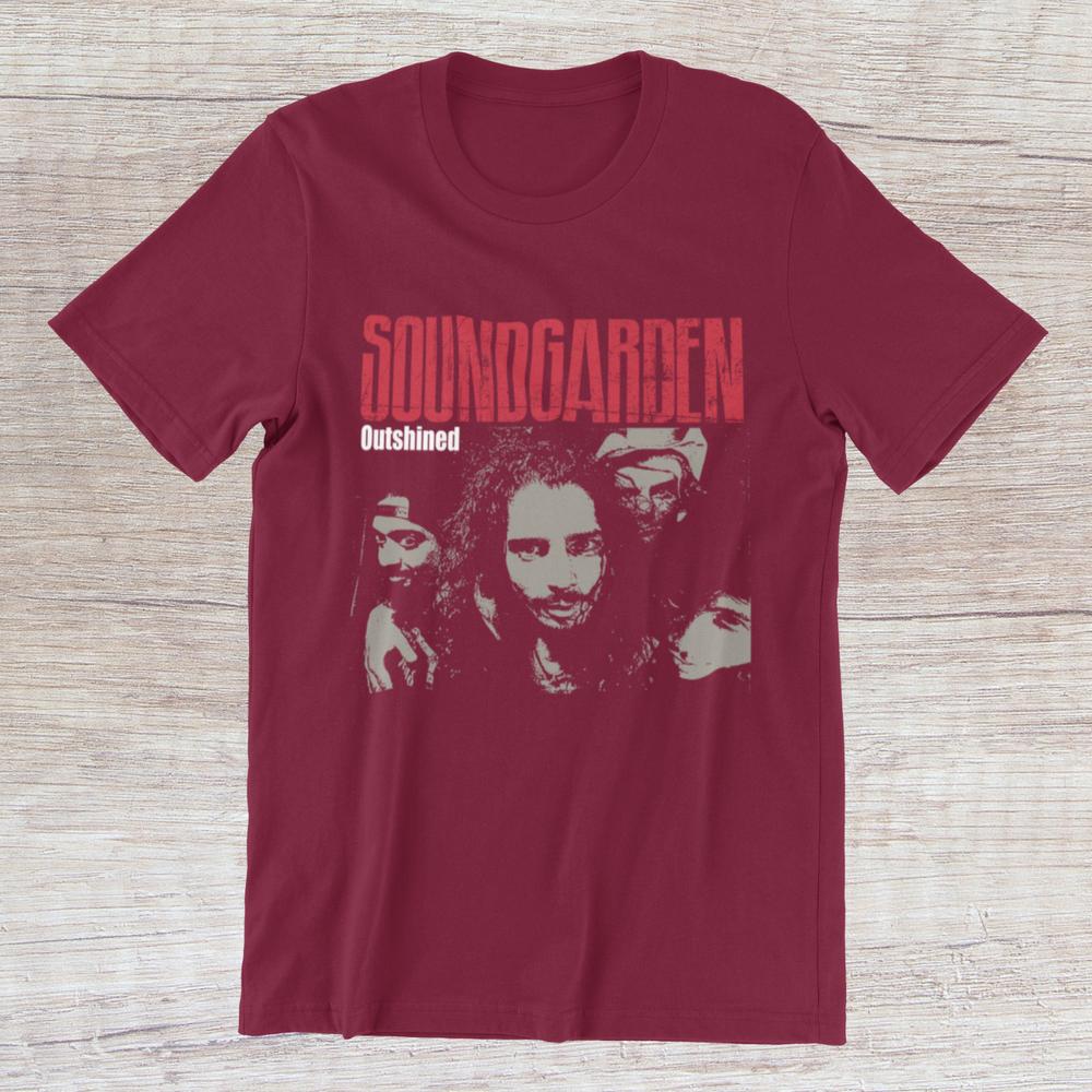 Soundgarden Tshirt 90s American Alternative Rock Band On Ring Spun Cotton Tee
