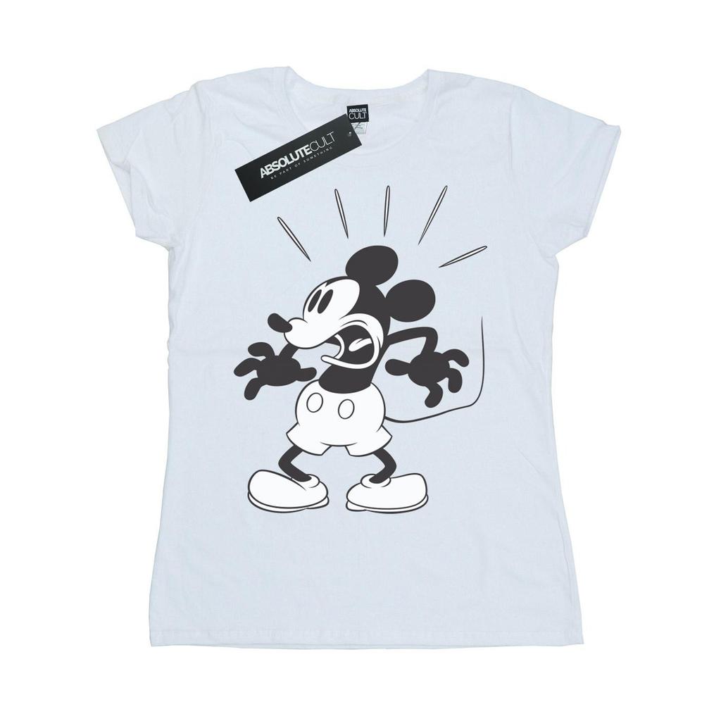 Disney Womens/Ladies Mickey Mouse Scared Cotton T-Shirt