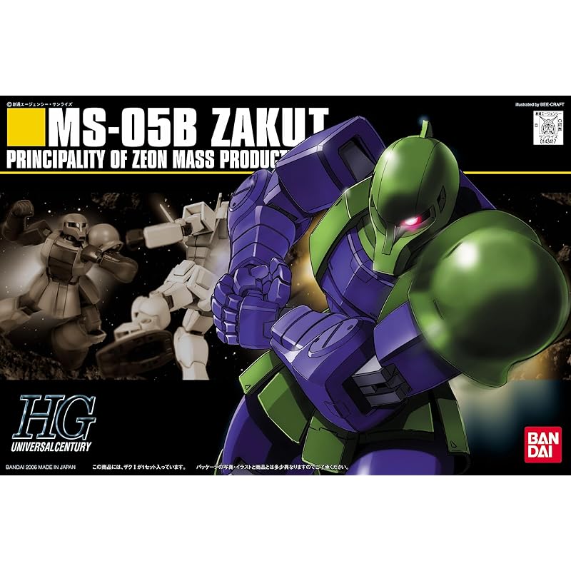 БАНДАЙСКИЕ ДУХИ (Bandai) настроение) HGUC 1/144 MS-05B Zaku I (Мобильный костюм Гандам)