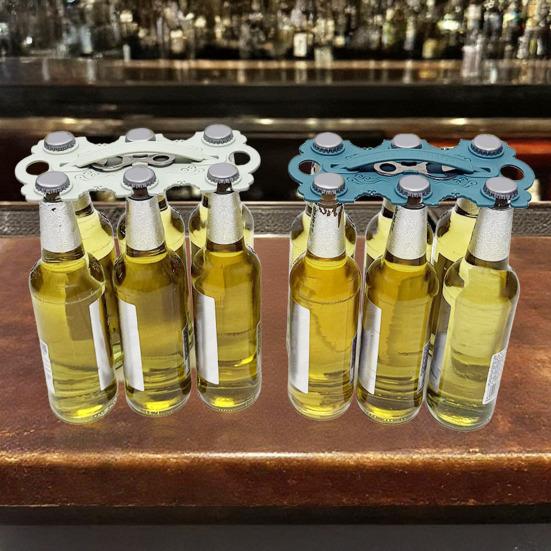 Beer Stand Beverage Carrier Holder for 6 Bottles Portable Bar KTV Beer Rack Multi-purposeCup Holder for BBQ Parties