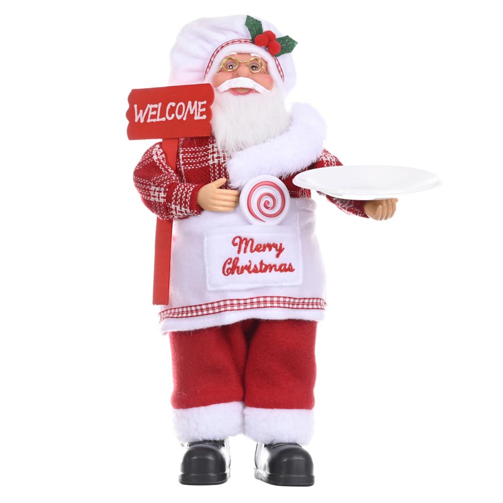 Рождественский Рождественский Прекрасный Стенд Украшения Партия Санта-Клаус Кукла Игрушка Орнамент Подарок
