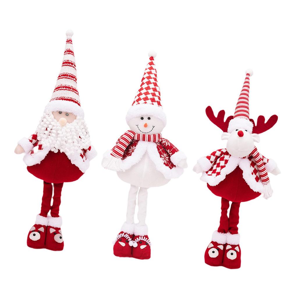 Christmas Doll Figurine Telescopic Extendable Window Display Collection Nordic