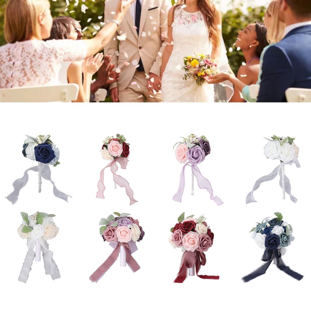 Свадебный букет Яркий цветной держащий цветы Романтичный ручной работы Элегантный держащий цветы для вечеринок