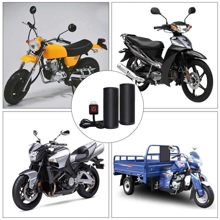 Улучшенная 12В Мотоциклетная Противоскользящая Пятискоростная Греющая Электрическая Накладка на Ручку Подогреватель Руля Накладка на Ручку