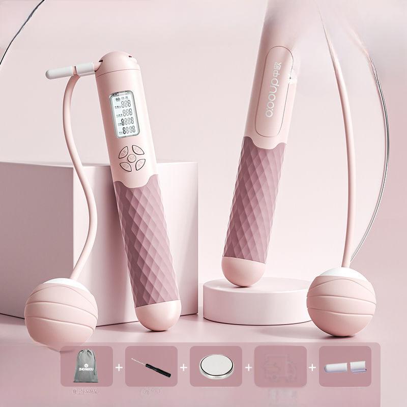 Беспроводная скакалка Электронный счетчик таймера для мужчин и женщин Фитнес-сжигание жира Спортивный мяч средней тяжести A6 Модель 5 Кнопочный счетчик