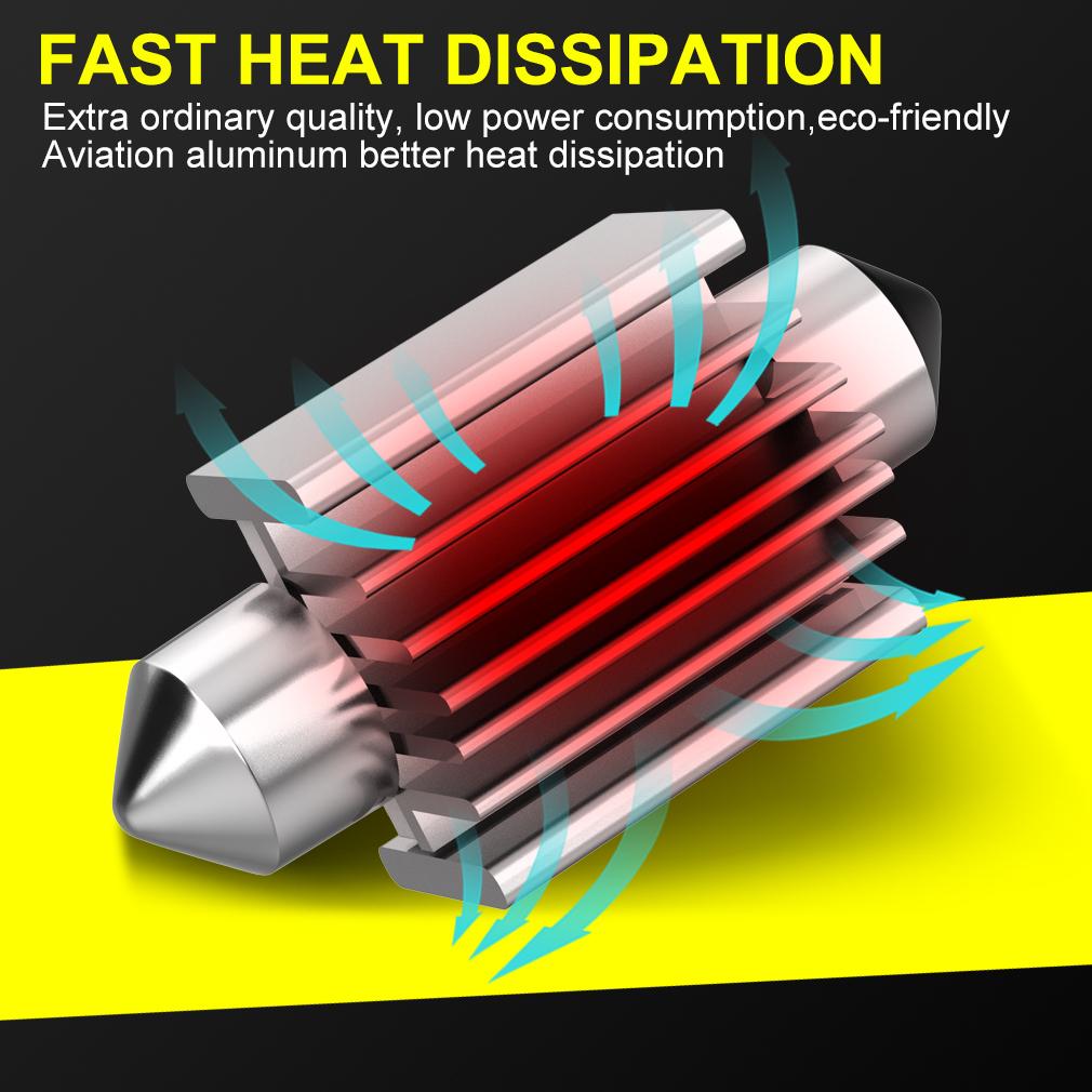 2 шт. C5W COB LED C10W автомобиль 31 мм 36 мм 39 мм 41 мм Canbus гирлянды лампы для чтения лампа для чтения авто интерьерный купол номерной знак автомобиля лампа на двери багажника 6500K белый