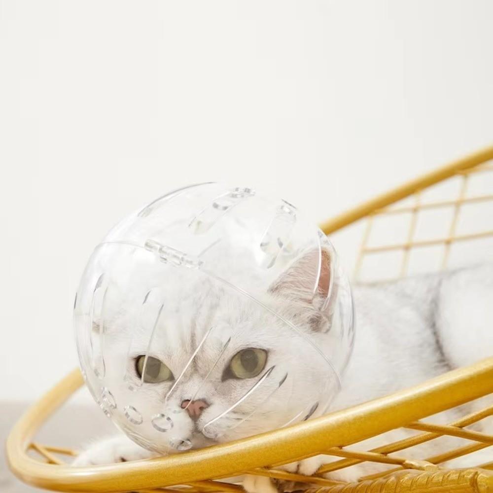 Чехол на голову кошки в форме шара, дышащий защитный шлем для питомца, принадлежность для груминга питомца после операций