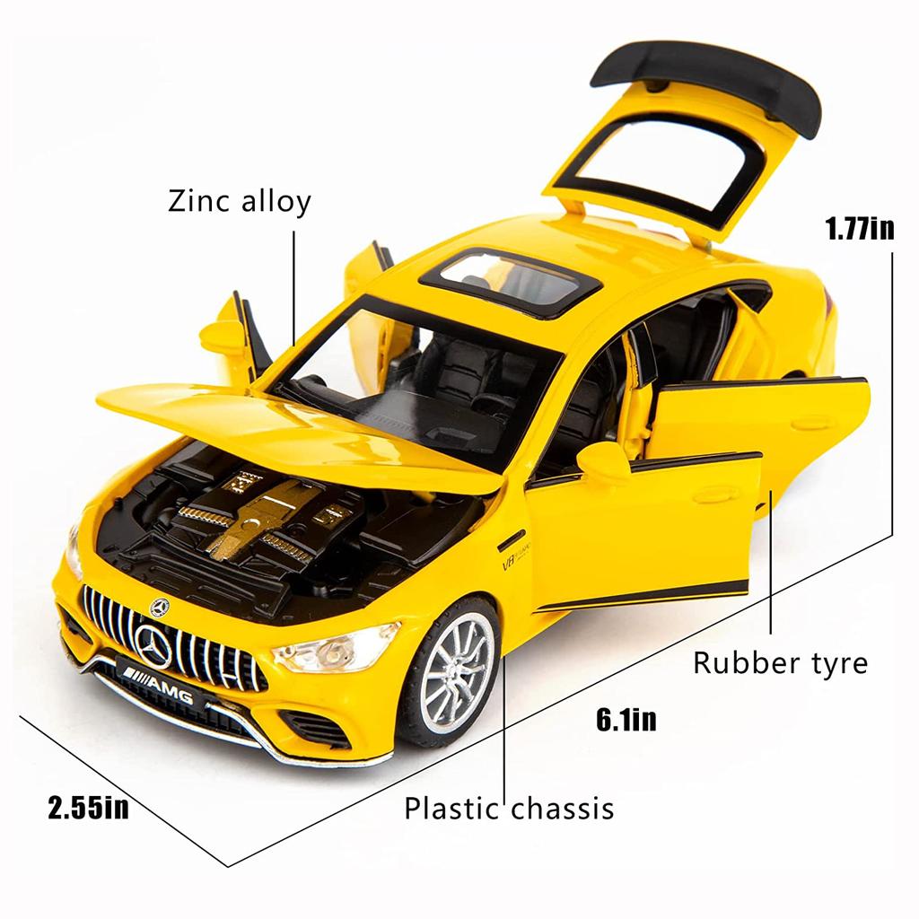 1/32 литой автомобиль Benz AMG GT63, ​​модель автомобиля, откат со звуком и светом, игрушечный автомобиль для мальчиков и девочек, подарок для взрослых