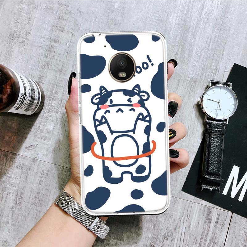 Милый чехол для телефона с изображением молочного скота и коровы в крапинку для Motorola Moto G9 G8 G7 G6 G5 E6 E5 E4 Plus Play Power One Action Macro Coque