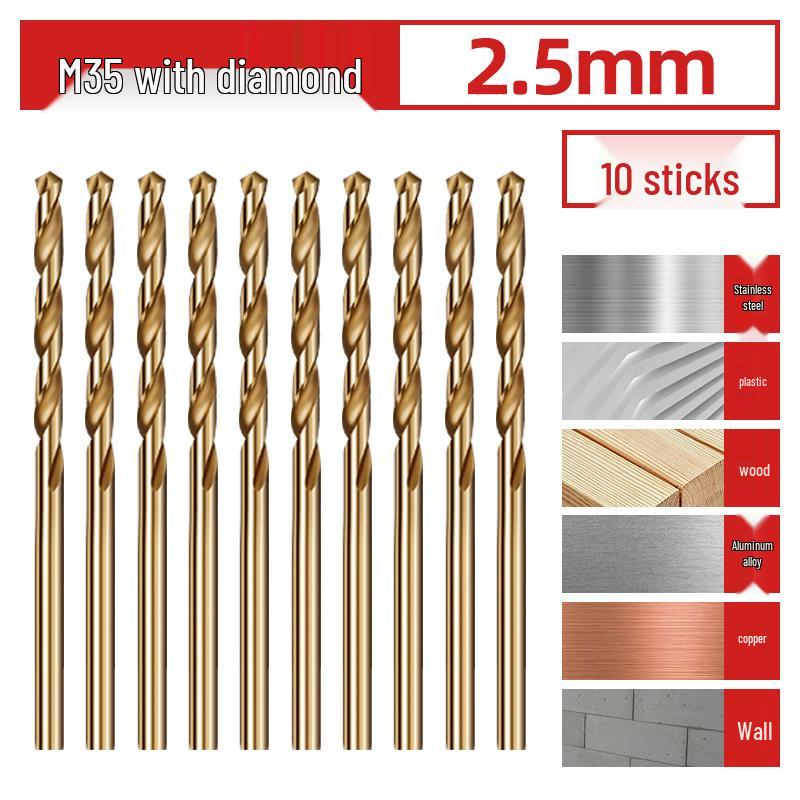 Спиральное сверло из высокотвердой нержавеющей стали 304 с кобальтовым покрытием