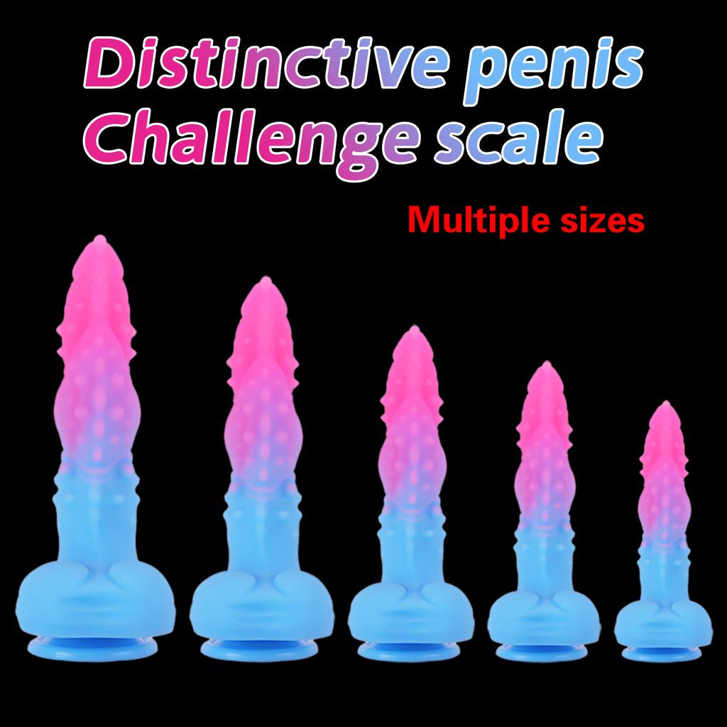 Colorful Alien Anal Plug for Men Women - Soft Studded Butt Plug with Large Bumps, Intense Stimulation Adult Toy