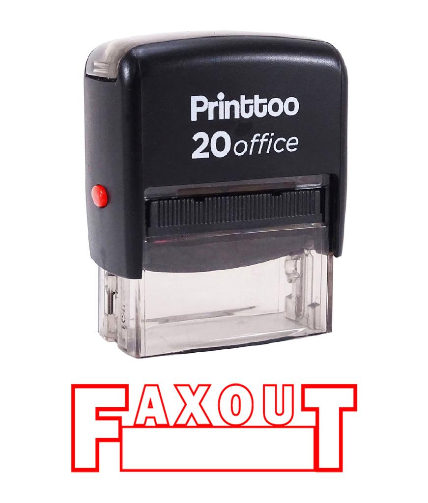 Printtoo FAX OUT Self Inking Rubber Stamp Office Канцелярские товары на заказ