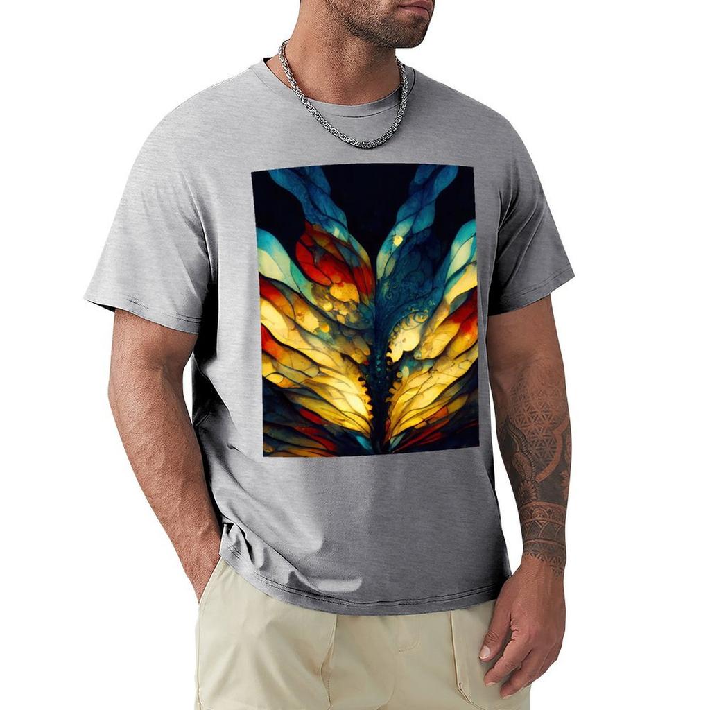 Футболка Stained Glass 1, большие размеры, индивидуальная футболка, мужская футболка