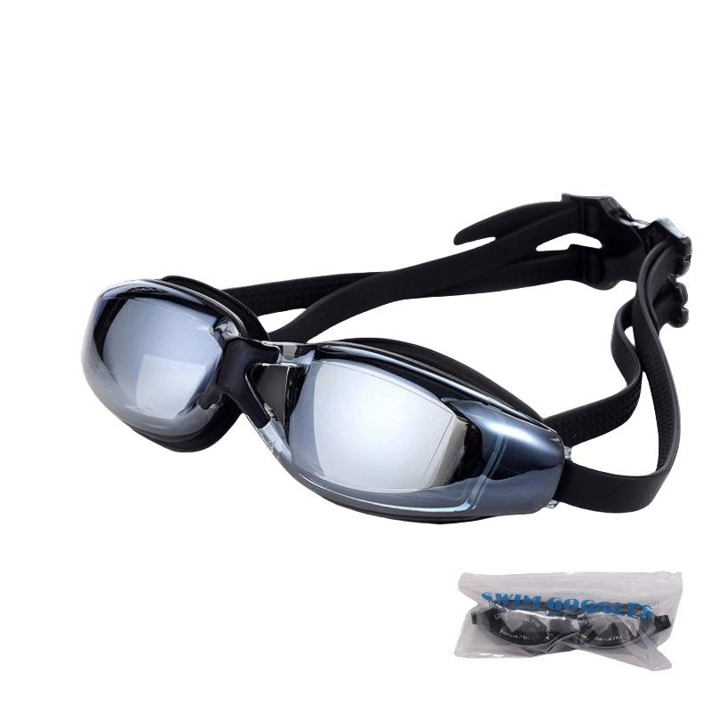 Очки для плавания с большой оправой для мужчин и женщин с защитой от ультрафиолета, противотуманными водонепроницаемыми линзами, очки для водных видов спорта, плавания в бассейне